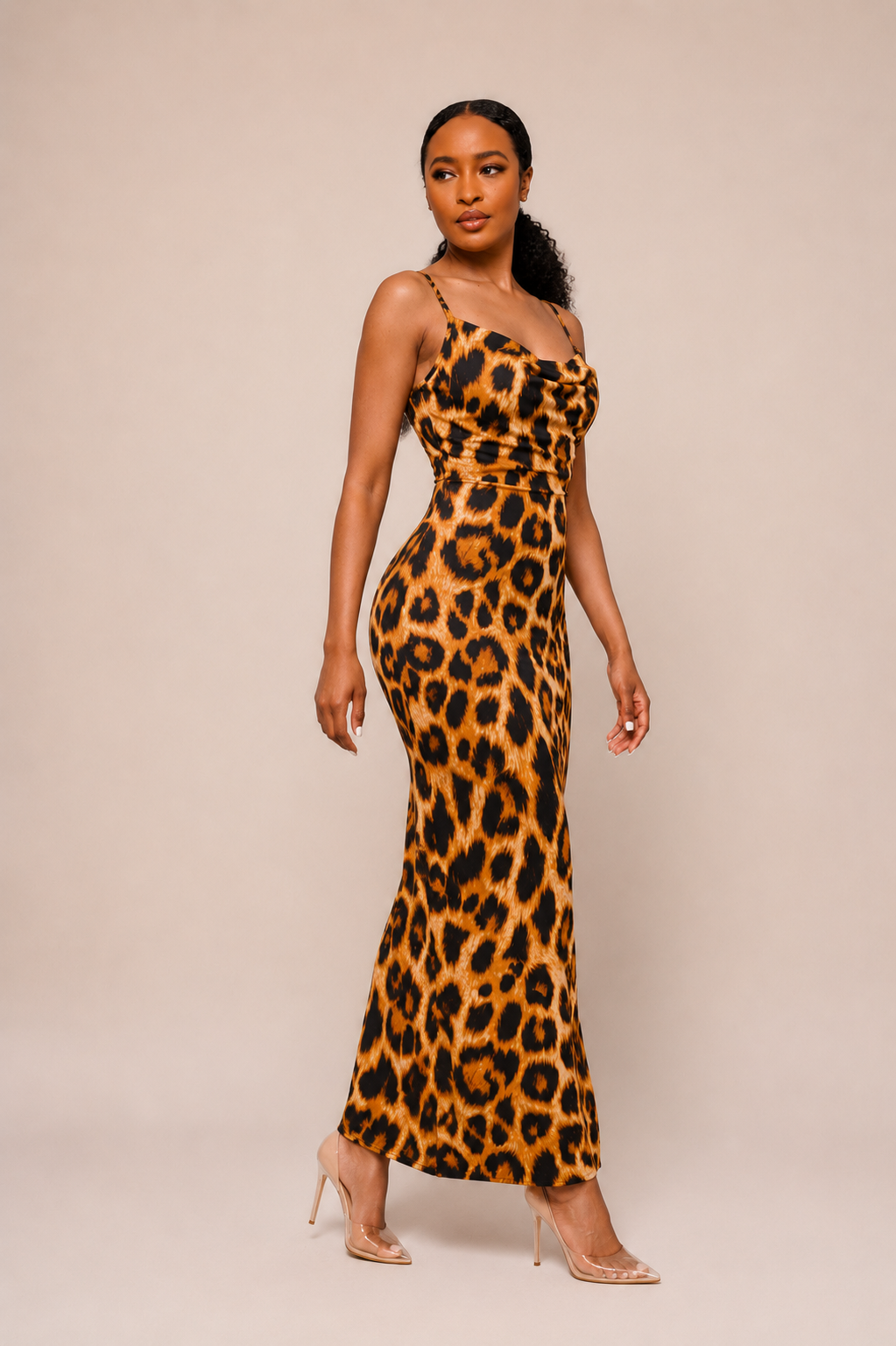 Leopard Print Long Dress – VÉV COLLECTIONS
