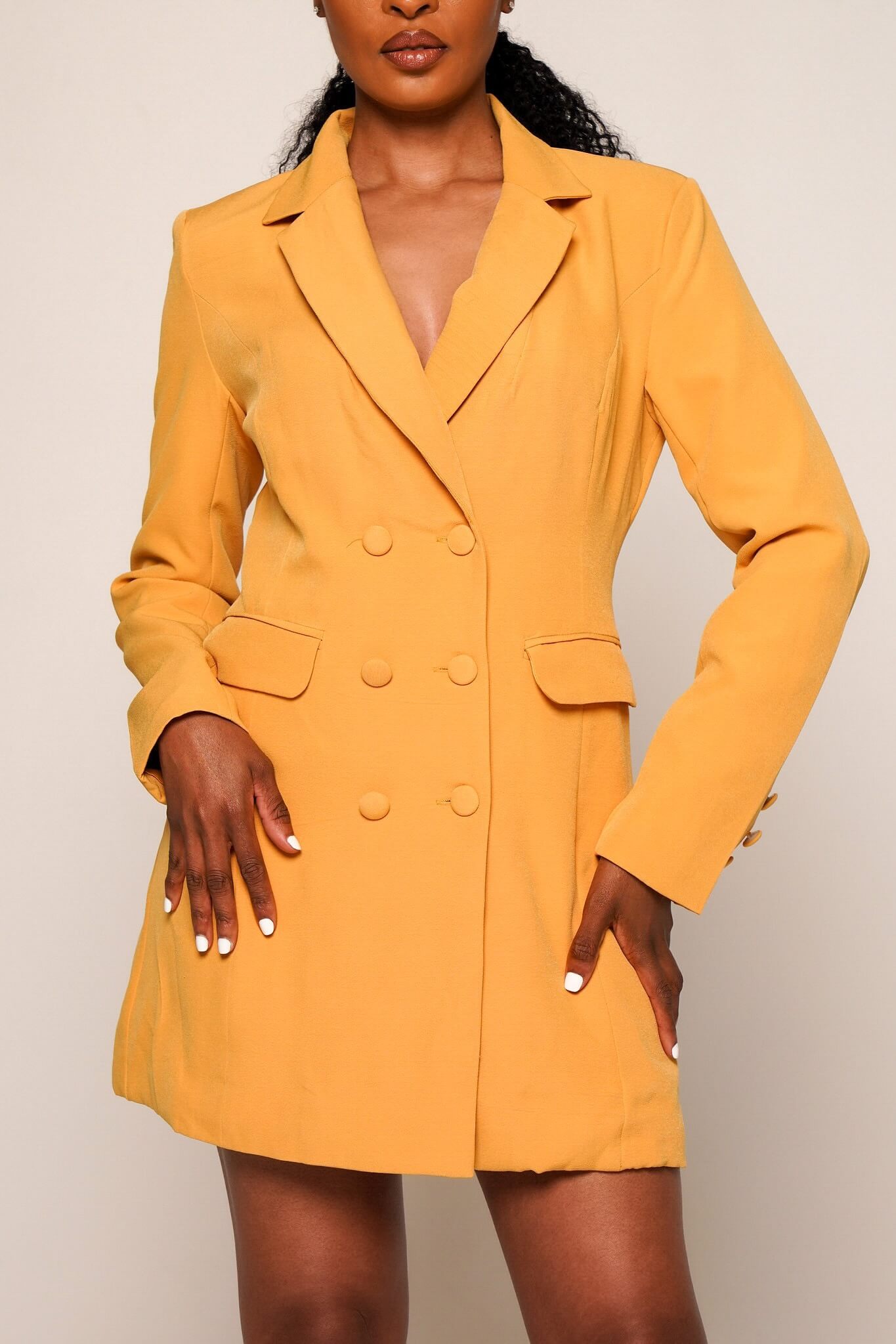 New Yellow Long Sleeve Blazer Dress – VÉV COLLECTIONS New Yellow Long Sleeve Blazer Dress – VÉV COLLECTIONS