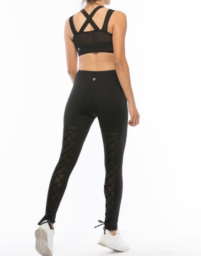 Black Two Piece Lace Up Set - VÉV COLLECTIONS