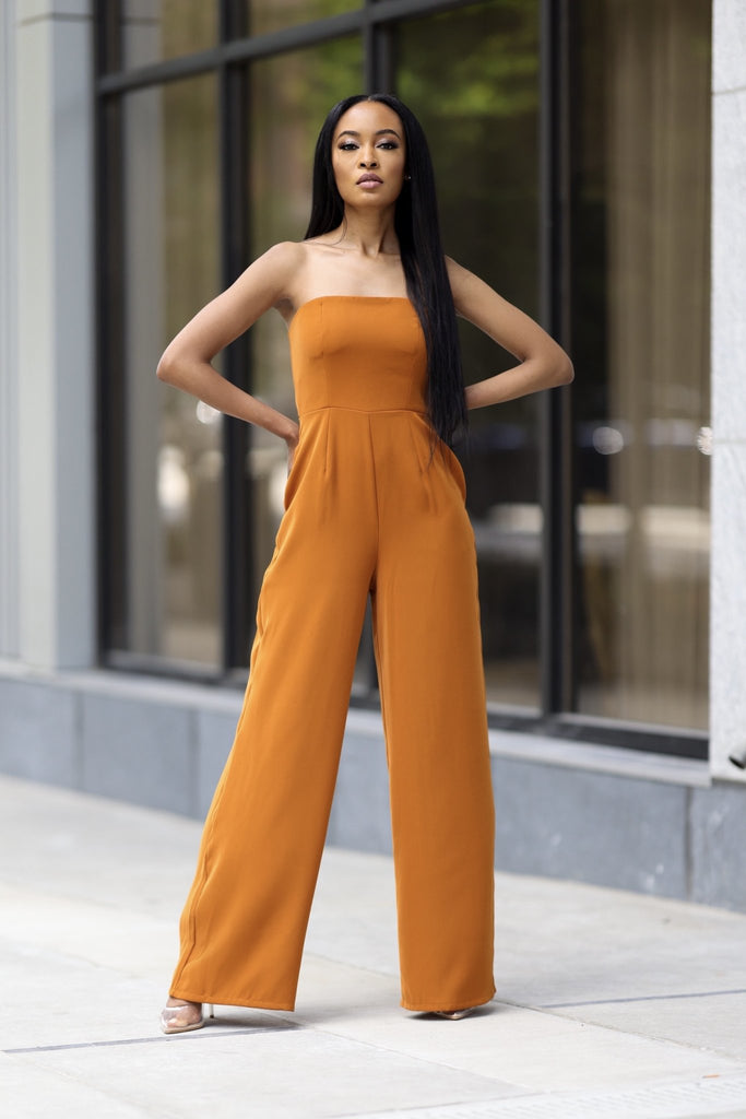 Camel Tube Jumpsuit - VÉV COLLECTIONS