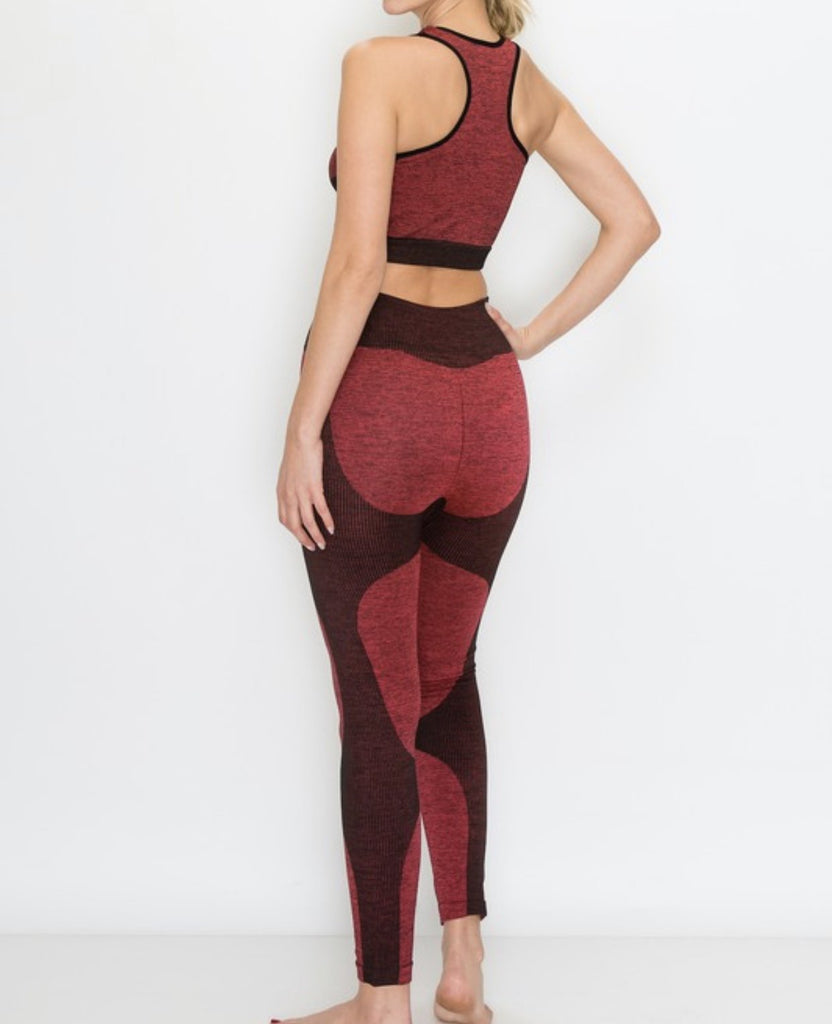 Kimberly Burgundy Two Piece Set - VÉV COLLECTIONS