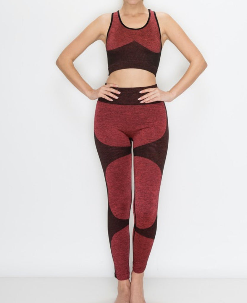 Kimberly Burgundy Two Piece Set - VÉV COLLECTIONS