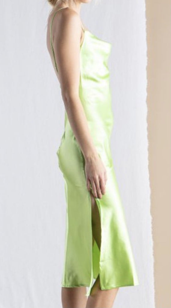 Lime Slip Dress - VÉV COLLECTIONS