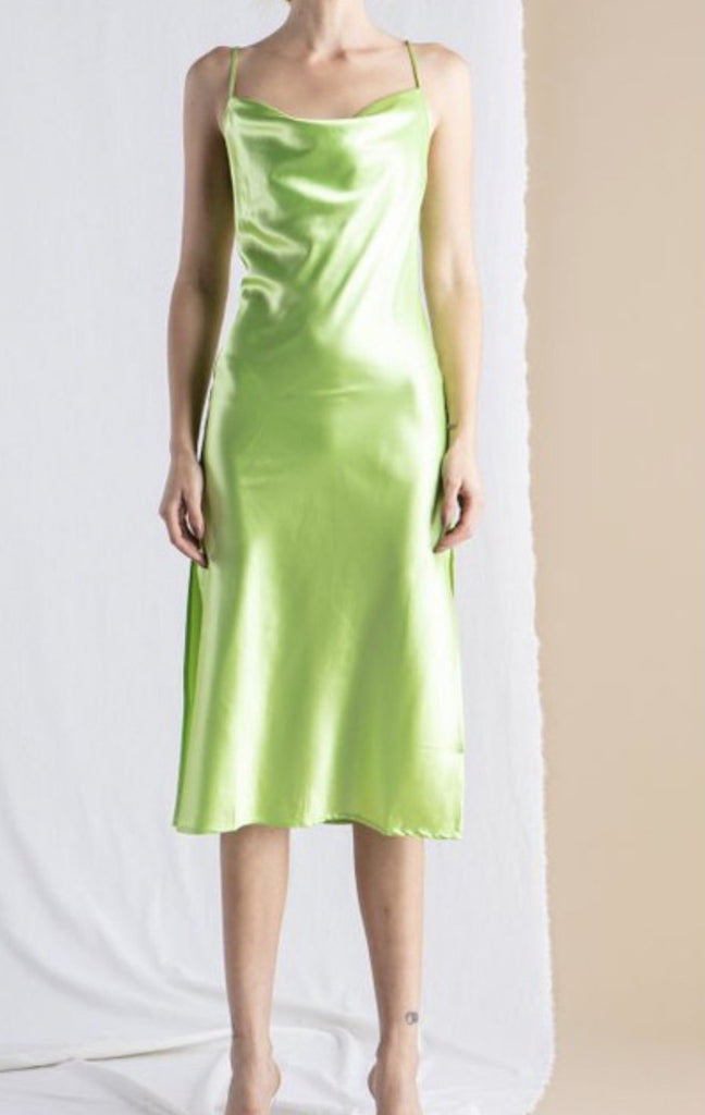 Lime Slip Dress - VÉV COLLECTIONS