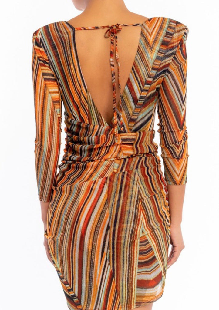 Multi-Colored Stripe Dress - VÉV COLLECTIONS