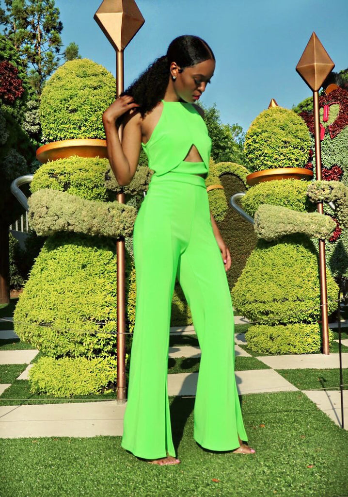 Neon Green Two Piece Set - VÉV COLLECTIONS