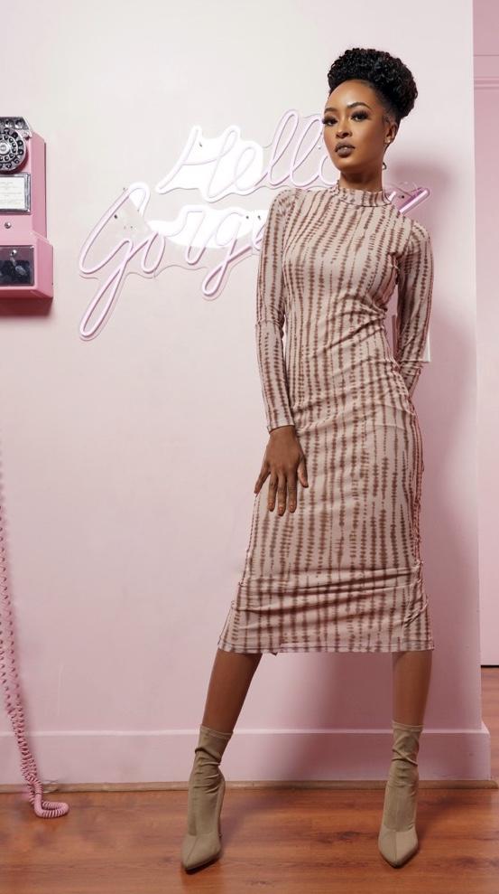 Nude Tye Dye Dress - VÉV COLLECTIONS